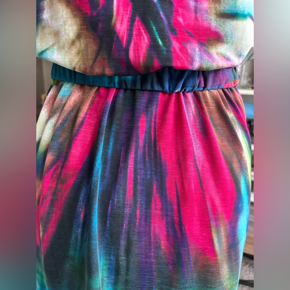 Angeleye London Belted Tie-Dye Pattern Dress with butterfly silhouette size M - Picture 3 of 12